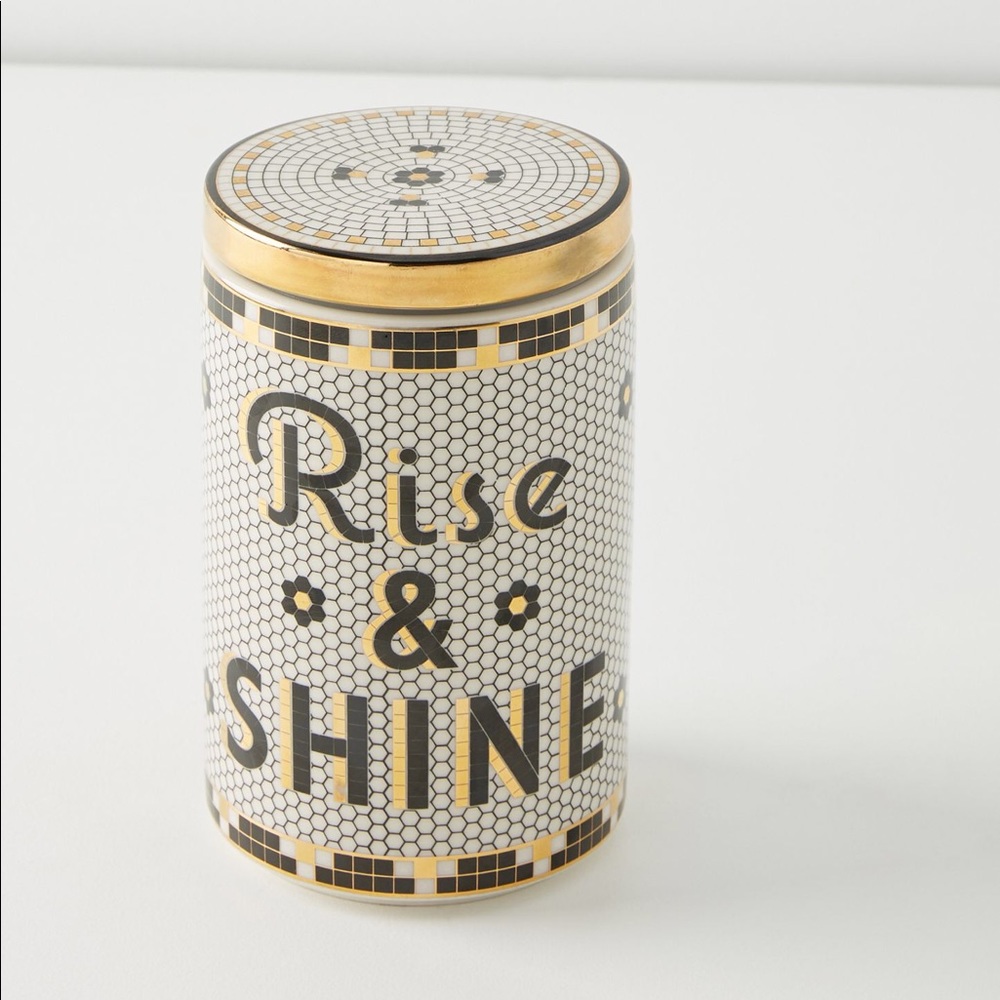Anthropologie Rise & Shine canister